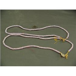 Two strands of red white and blue trade beads, 24" long (3)