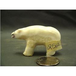 2.5" white ivory polar bear with open mouth (252)
