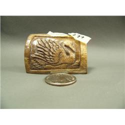 Relief carved mammoth ivory bird 2" (252)