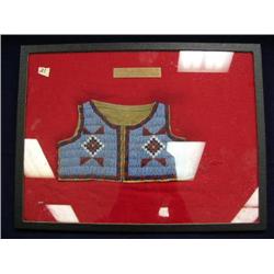 Sioux - type Childs beaded vest, brain tanned, South Dakota reservation period (3)