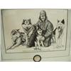 Image 1 : Iditarod print 538/950 matted and framed, signed by Jeff King, 1 oz silver medallion Artist: D. Jane
