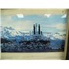 Image 3 : Lot of 7 pictures - 1997 AK RR Poster, Photograph of Arco Spirit Super Tanker in Valdez, Aerial phot
