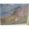Image 3 : Lot of 3 pictures: Roses in vase framed: 27 x 27; children at beach 22 x 27; Van Gough "Sunflowers" 