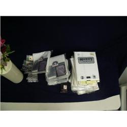 Lot of brand new table cloths and curtains, big vase (241)