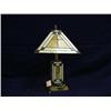 Image 1 : Leaded glass lamp, Frank Lloyd Wright style (241)