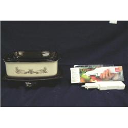 Roasting pan and electric potato peeler (241)