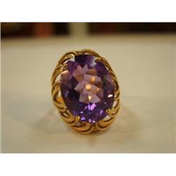 10k gold appx 10 carat amethyst, total weight .2 oz (241)