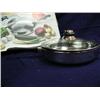 Image 6 : Cast iron Dutch oven with lid #8 10 5/8" and 10" frying pan with glass cover, 24K gold plated accent