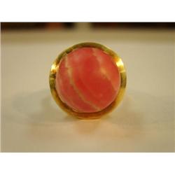 Pink coral, .585, 12K gold  (241)