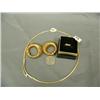 Image 1 : Lot of 3: Fabulous gold and diamond necklace, necklace is .8, 14K;  Gold ring with the name Estee? A