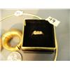 Image 3 : Lot of 3: Fabulous gold and diamond necklace, necklace is .8, 14K;  Gold ring with the name Estee? A
