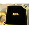 Image 4 : Lot of 3: Fabulous gold and diamond necklace, necklace is .8, 14K;  Gold ring with the name Estee? A