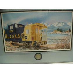 J Cote Seuter AK RR 1991 has one oz silver medallion 260/500, Bird point (241)