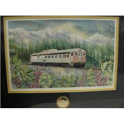 J Cote Seuter AK RR Diesel car, 484/500 has one oz silver medallion (241)