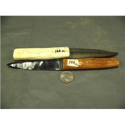 CHOICE ON TWO:8.5"  bone and baleen knives; (3)