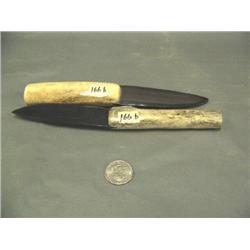 CHOICE ON TWO:8.5"  bone and baleen knives; (3)