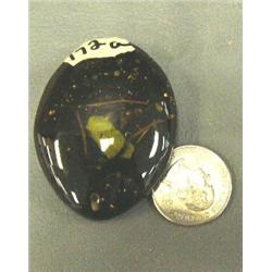 CHOICE ON 4: piece of amber, drilled to wear as pendant, each has leaf (3)