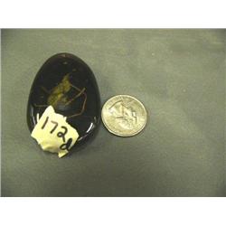 CHOICE ON 4: piece of amber, drilled to wear as pendant, each has leaf (3)