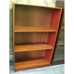 Four shelf book case and lot of posters (253)