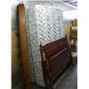 Image 1 : American Walnut double bed with springs and mattress (253)