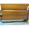 Image 2 : American Walnut double bed with springs and mattress (253)