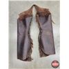 Image 3 : Leather Chaps (42"L)  (Note : Worn) (SEE PICS!)  (Listing & Descriptions are a GUIDE ONLY and are su
