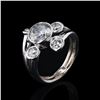 Image 3 : 2.55 ctw CENTER Diamond 18K White Gold Ring (3.55 ctw Diamonds)