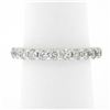 Image 2 : Classic 14k White Gold 1.60 ctw Shared Prong Set Round Diamond Eternity Band Rin