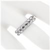 Image 3 : Pair of 14k White Gold 1.00 ctw Bar Set Round Brilliant Diamond Band Guard Rings