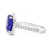 Image 2 : 3.78 ctw Tanzanite and 0.50 ctw Diamond 18K White Gold Ring