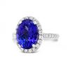 Image 3 : 3.78 ctw Tanzanite and 0.50 ctw Diamond 18K White Gold Ring