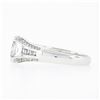 Image 6 : 14k White Gold 1.37 ctw Marquise Solitaire Baguette Round Diamond Engagement Rin