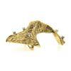 Image 6 : 14K Yellow Gold 0.25 ctw Diamond Textured Modernist Sculpted Shape Brooch Pin