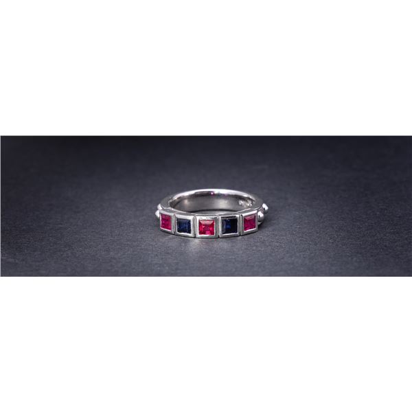 18k White Gold Half Loop Eternity Ring by Carlo Rici