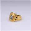 Image 2 : Heavy 18k Yellow Gold Sapphire Ring
