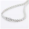 Image 2 : 32.11 ctw F to G COLOR I1 to I2 CLARITY Diamond Platinum Tennis Necklace