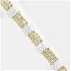 Image 5 : 14K TT Gold 3.50 ctw Round Dual Channel Set Diamond & Grooved Link Tennis Bracel