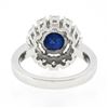 Image 7 : NEW Platinum 3.06 ctw GIA Ceylon Round Blue Sapphire Brilliant Diamond Halo Ring