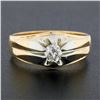 Image 2 : Men's Antique 18K TT Gold 0.42 ctw Old European Diamond Belcher Solitaire Ring