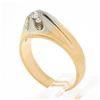 Image 9 : Men's Antique 18K TT Gold 0.42 ctw Old European Diamond Belcher Solitaire Ring
