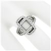 Image 3 : 18k White Gold 0.78 ctw Round Brilliant Pave Diamond Interlocking Infinity Ring
