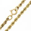 Image 5 : Unisex 14K Yellow Gold 20.5" Long 3mm Polished Solid Rope Chain Necklace 17.03g