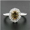 Image 3 : NEW 18k & 14k Gold GIA Fancy Dark Yellow Brown Solitaire w/ Diamond Halo Ring
