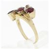 Image 8 : Antique Victorian 14k Yellow Gold 2.15 ctw Old Cut Garnet & Diamond Milgrain Rin