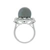 Image 3 : 12.5mm Tahitian Pearl and 0.71 ctw Diamond 14K White Gold Ring
