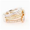 Image 2 : 2.75 ctw Multi Color and Shape CENTER Diamond 14K Yellow, White and Rose Gold Ri