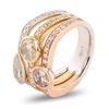 Image 3 : 2.75 ctw Multi Color and Shape CENTER Diamond 14K Yellow, White and Rose Gold Ri