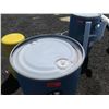 Image 2 : Blue S-9945BLU Plastic 55 Gal. Drum w/ Lid & Piping