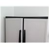 Image 2 : Tall 4-Door Storage Cabinet w/ Inside Shelving 34" x 18" x 71"H