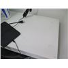 Image 2 : White Table 54" x 18" x 36"H w/ Chair (contents not included)